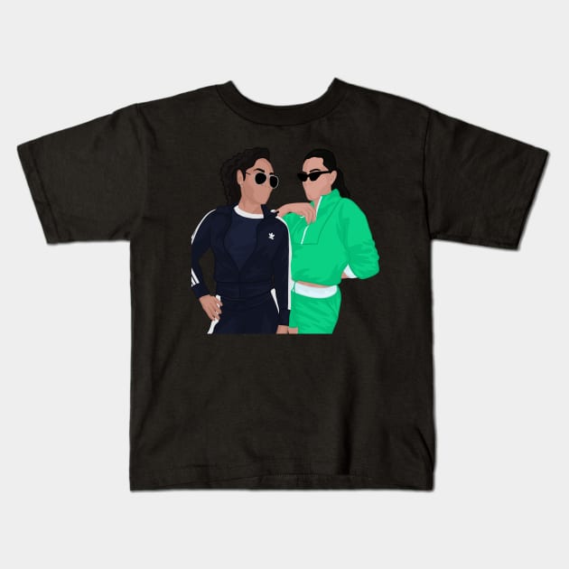 Tommy & Nancy | 911 LoneStar Cast Kids T-Shirt by icantdrawfaces